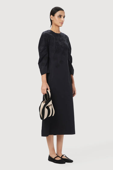Straight Fit Dress with Rounded Sleeves - Genes Lecoanet Hemant
