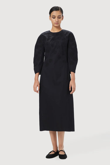 Straight Fit Dress with Rounded Sleeves - Genes Lecoanet Hemant