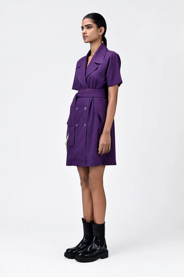 Straight Fit Dress With Tie-Up Waist - Genes Lecoanet Hemant