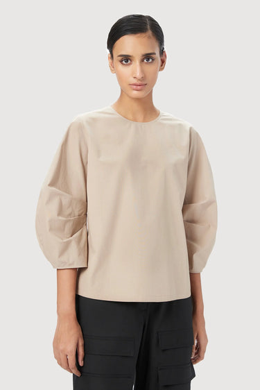Straight Fit Round Neck Tops - Genes Lecoanet Hemant