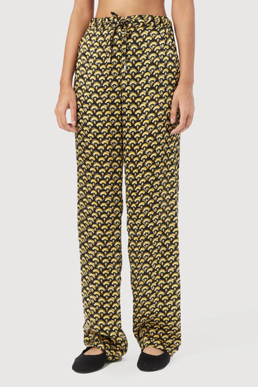 Straight Fit Trousers Featuring All-Over Scallops Print - Genes Lecoanet Hemant