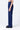 Straight Fit Trousers with Elasticated Back Waistband - Navy Blue - Genes Lecoanet Hemant