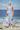 Premium cotton pinstripe strapless midi dress for women with structured design