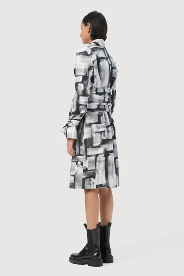 Tailored Coat with Wide Waist and Sleeve Tie-Up Straps - Genes Lecoanet Hemant