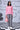 Pink coral tassel embroidery shirt for women with handcrafted detailing