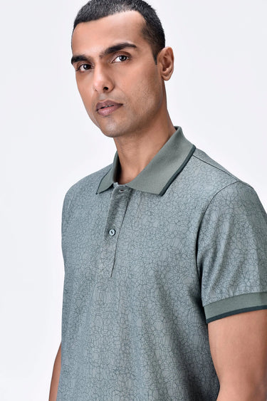 Taupe Cotton Pique Polo