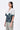 Taupe Giza Cotton Poplin Semi-Fitted A-Line Top with UV Print