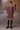 Women red textured yoke dress with modern silhouette, luxury fashion India