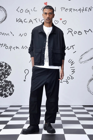 Utility Relax Fit Jacket- Black - Genes Online Store