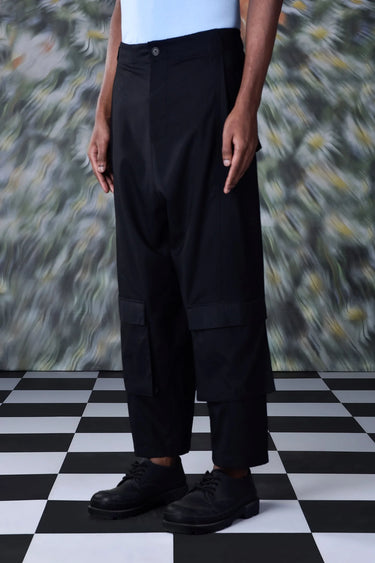 Utility Relax Fit Trousers - Black - Genes Online Store
