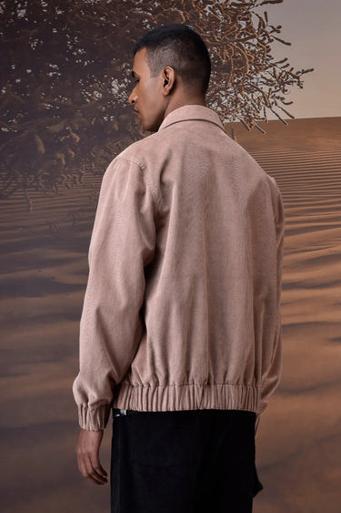Warm Beige Corduroy Bomber Jacket - Genes Online Store