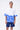 White-Blue Cotton Jersey Oversized T-Shirt with UV Abstract Print