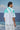 White cotton poplin shirt for men styled for casual wear