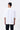 White Relaxed Fit Crew Neck T-Shirt with UV Flower Sticker - Genes Lecoanet Hemant