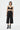 Black cotton poplin wide leg culottes for women by Genes Lecoanet Hemant India