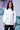 Women Cutout Embroidery Relax Fit Shirt- White - Genes Online Store