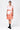 Women's Landscape Print A-Line Cotton Poplin Dress Coral Orange - Genes Lecoanet Hemant