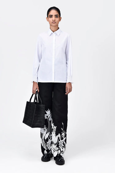 Women's Regular Fit Cotton Button-Down Shirt - Genes Lecoanet Hemant