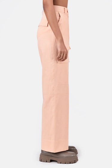 Women's Straight Fit Cotton Light Twill Cargo Trousers - Genes Lecoanet Hemant