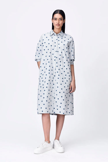 Women's Stripe Gize Cotton Dress - Genes Lecoanet Hemant