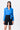 Women's Viscose Satin Shirt -Azure Blue - Genes Lecoanet Hemant