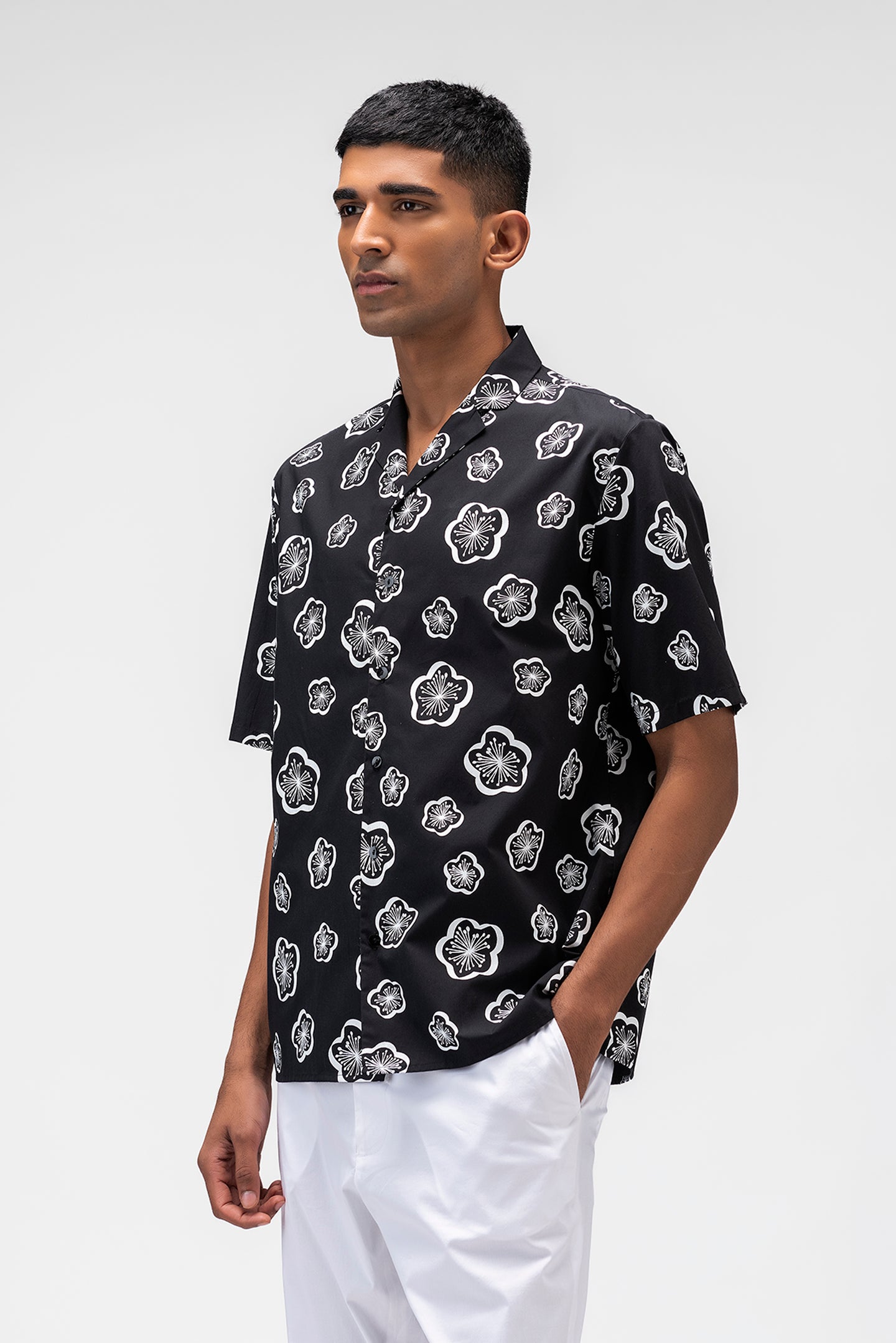 3D Printed Mens Shirt With Cuban Collar