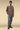 Premium Ribbed   Placket Long Sleeve T-Shirt in Chocolate Brown