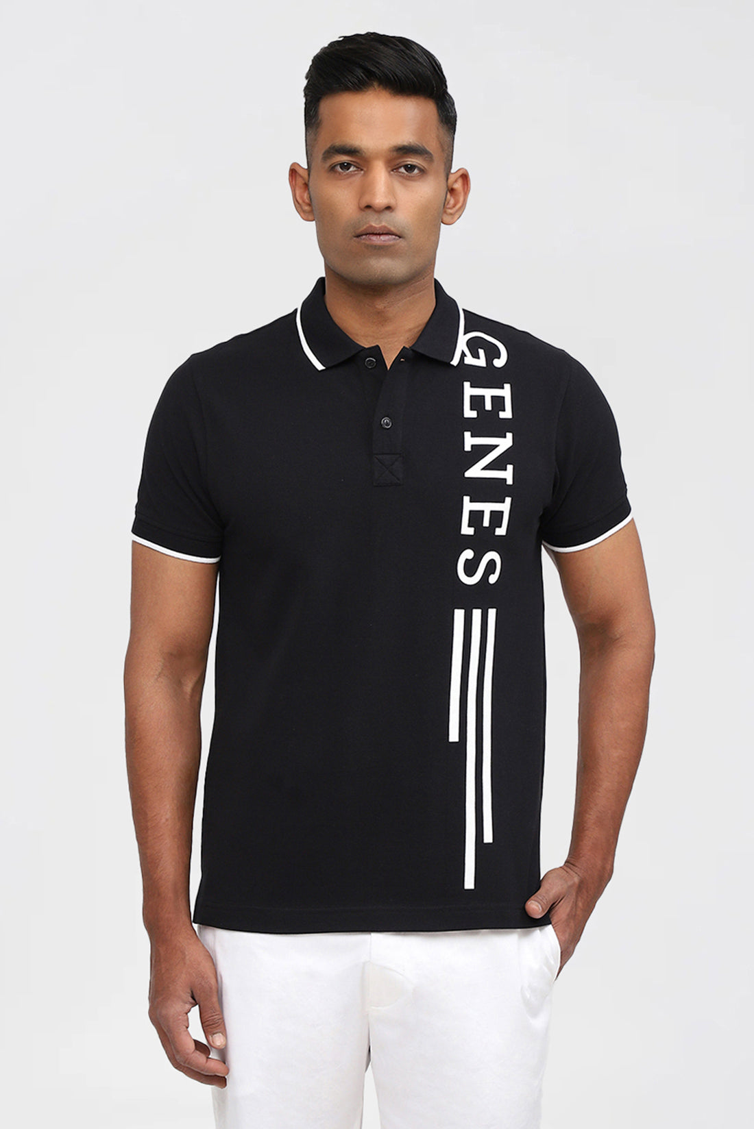 Men's Polo T-Shirt with Genes Monogram