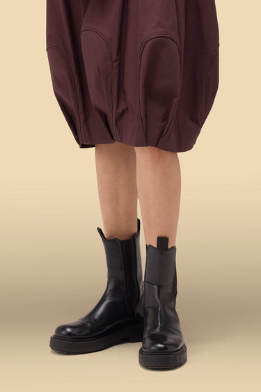 Premium Chocolate Brown Cotton Poplin Cocoon Dress