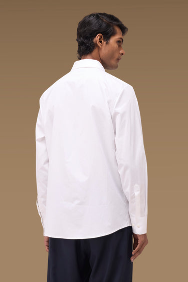 Premium White Embroidered Giza Cotton Poplin Shirt
