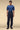 Premium Navy Dobby Viscose Pleated Trousers