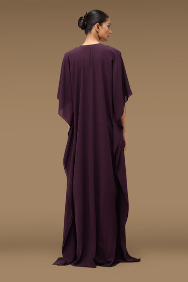 Premium Petal Applique Kaftan - Light Crepe