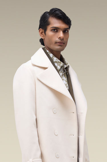 Premium Double-Breasted Jacket in Wax Paper