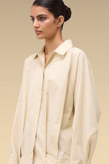 Premium Wax Paper Cotton Poplin Oversize Shirt