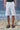 White Premium Cotton Jacquard Lycra Relaxed-Fit Shorts