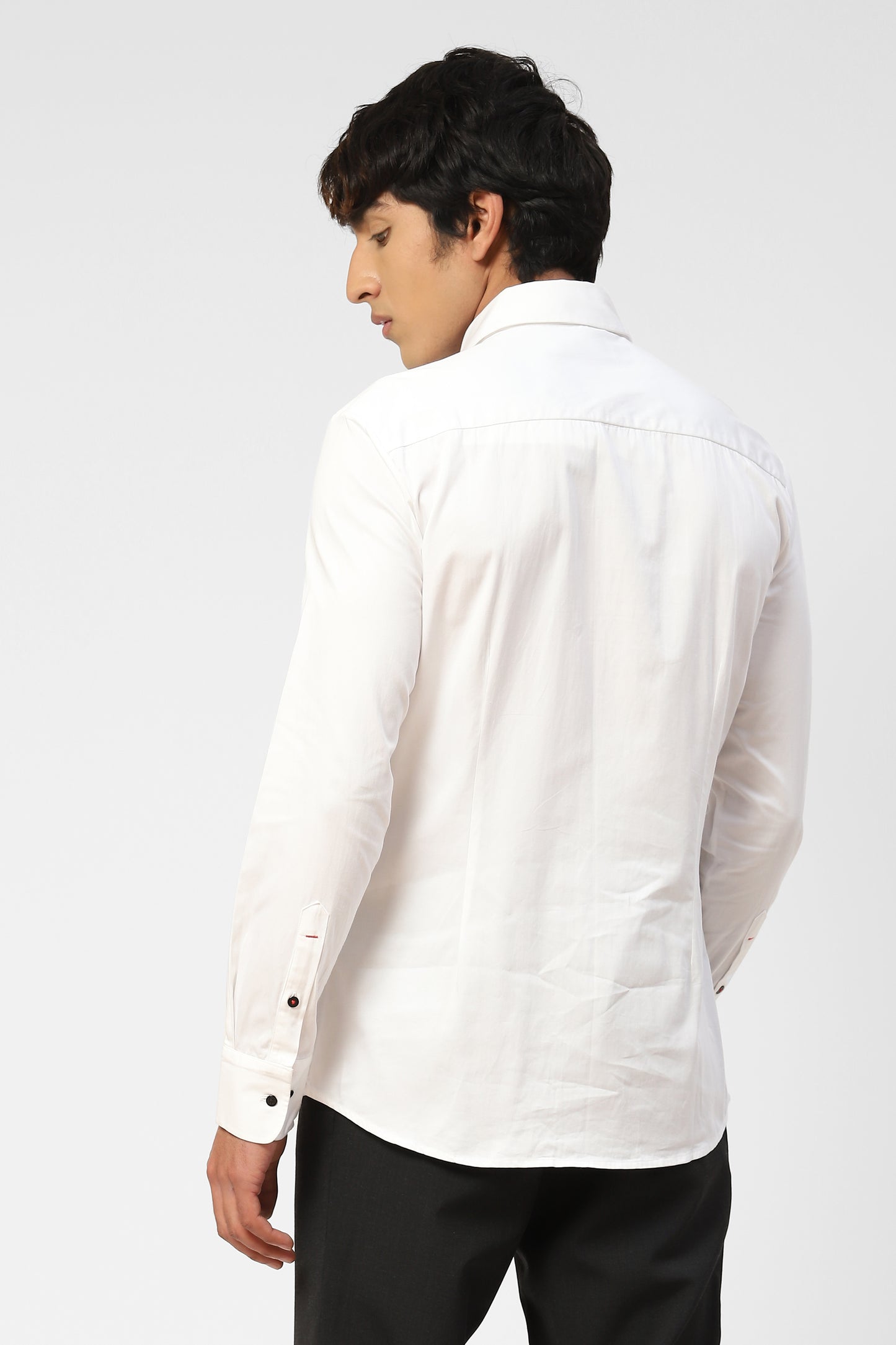 Mens Festive Cotton Satin Shirt With Equestrian Beaded Embroidery