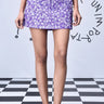 3D Sequin Slim Fit Skorts- French Lavender - Genes Online Store