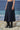 Navy Premium Poly Wool Pleated Flowy Skirt