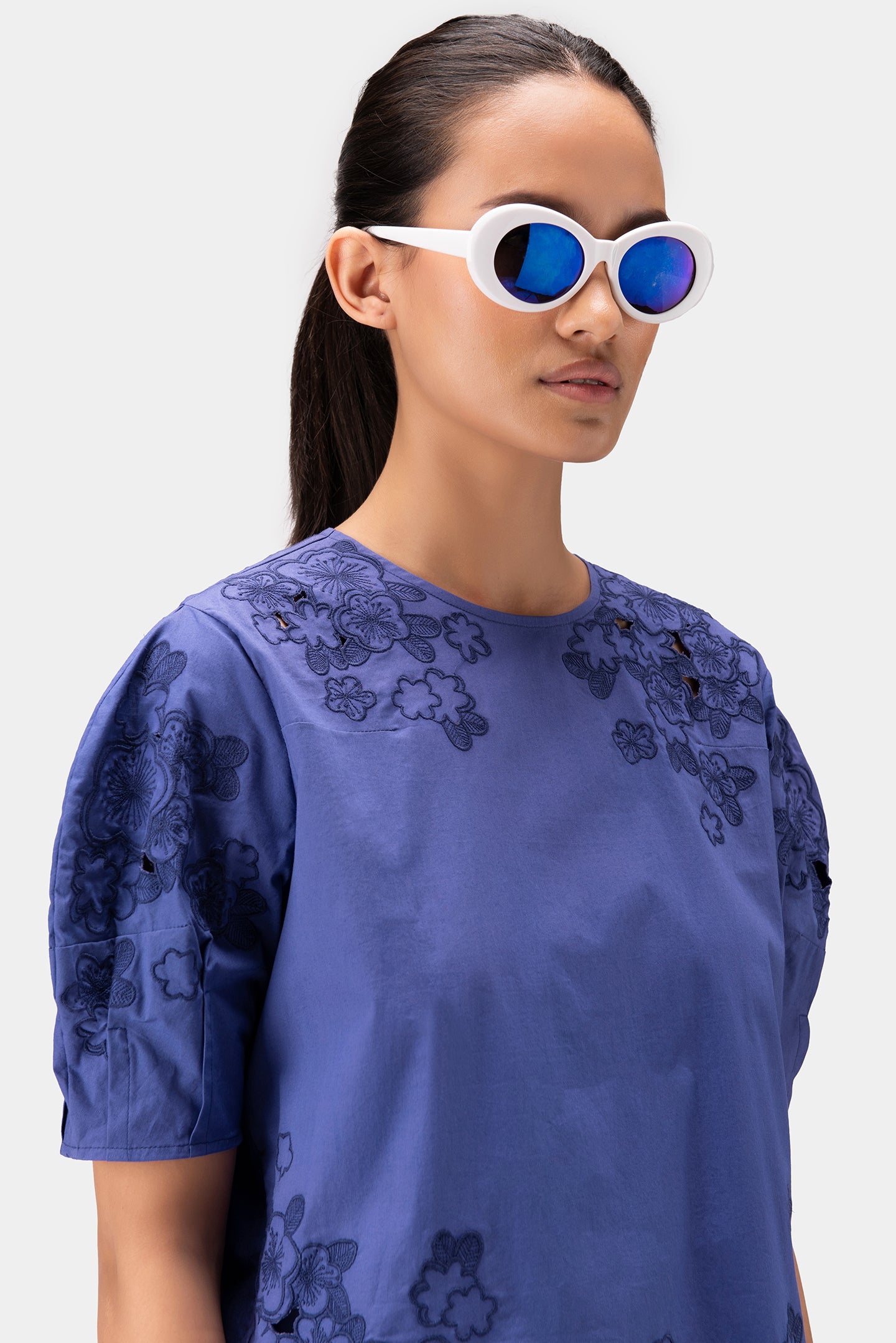 Top With Floral Embroidery