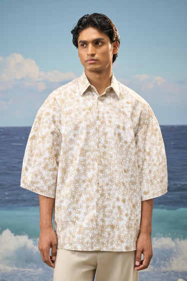 Mastic Premium Cotton Poplin Oversized Printed Shirt