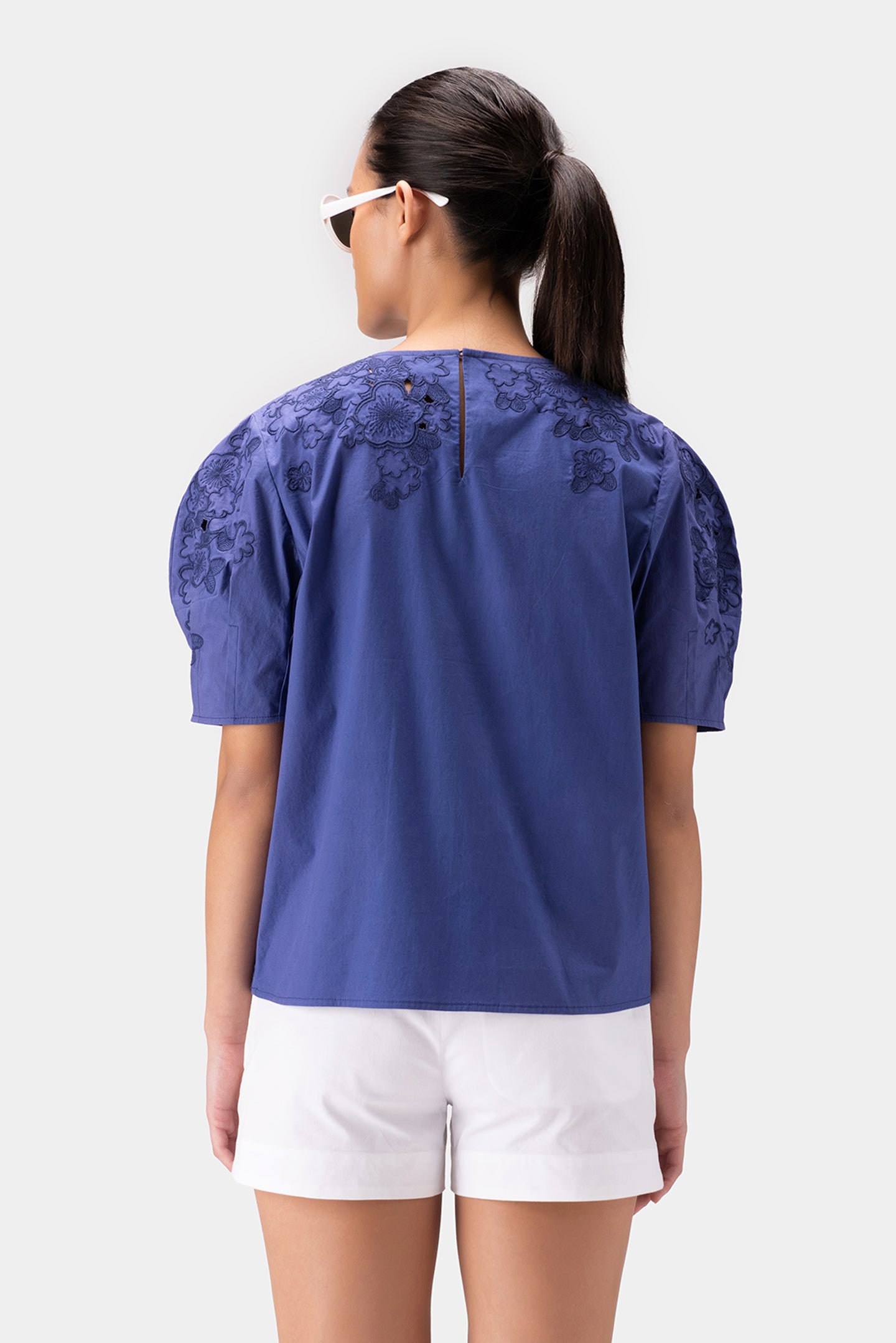 Top With Floral Embroidery