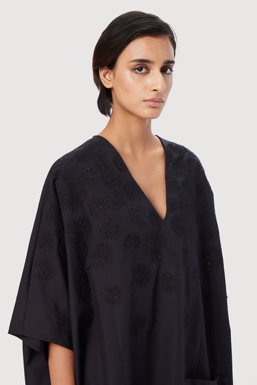 Oversized V-Neck Top with Sleeve Darts - Genes Lecoanet Hemant