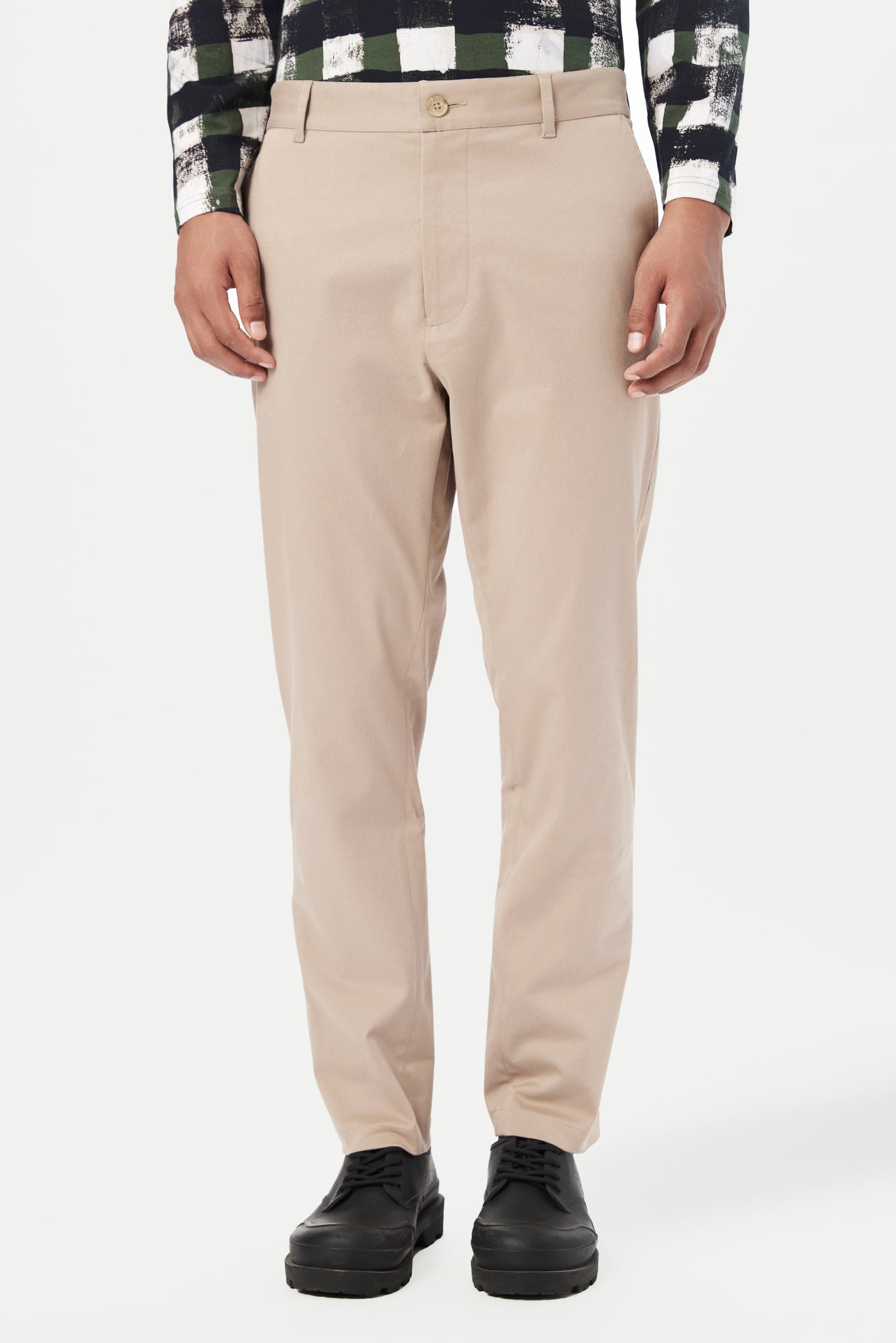 Classic Fit Trousers with Back Bone Pocket