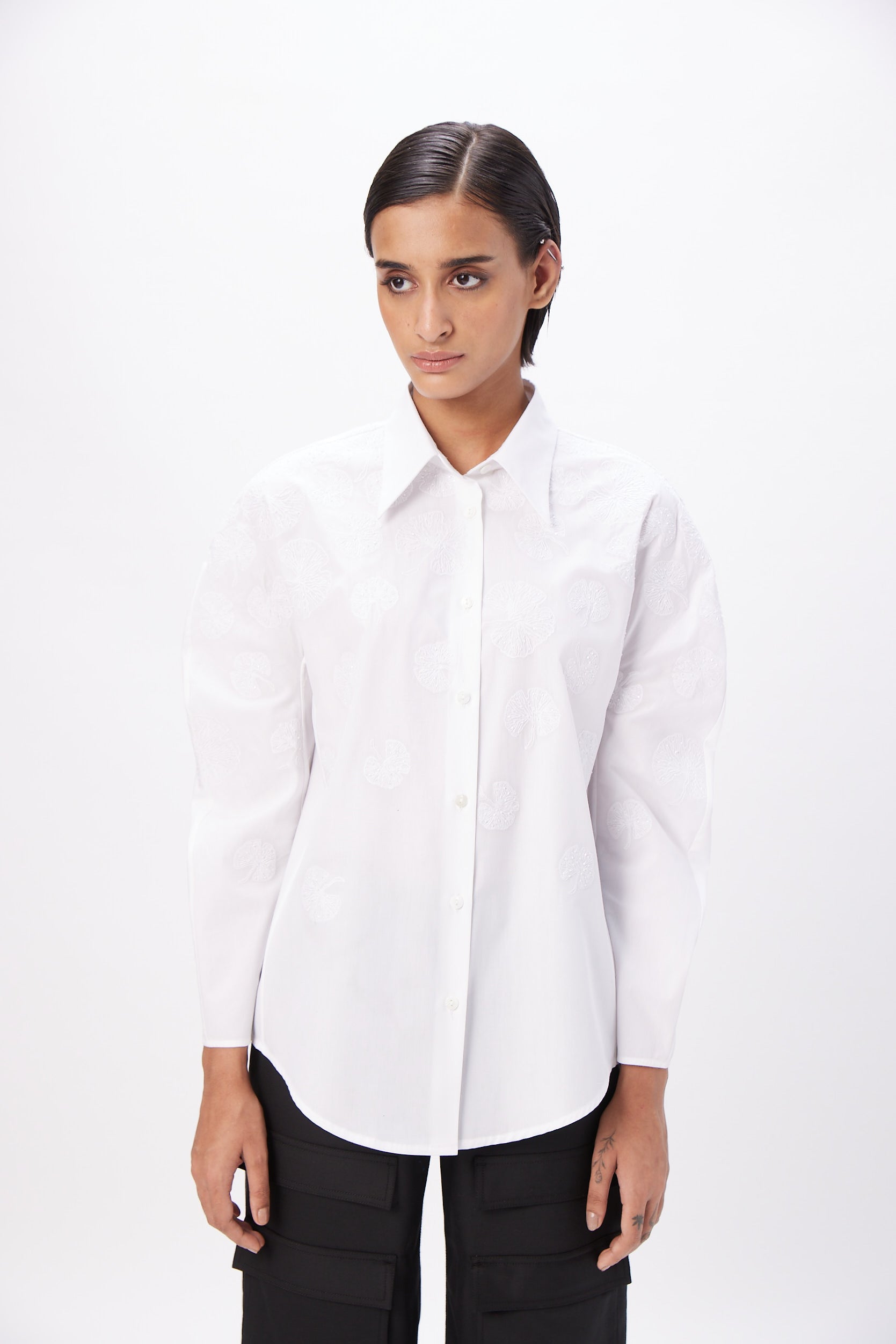 Straight Fit Shirt with Soft Rounded Sleeves