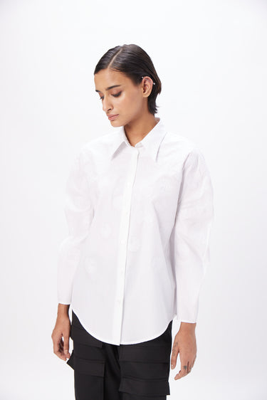 Straight Fit Shirt with Soft Rounded Sleeves - Genes Lecoanet Hemant