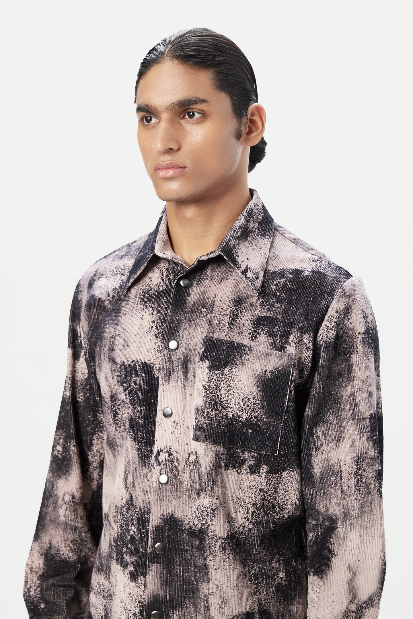Classic Fit Button-Down Shirt with Seam Construction Detail