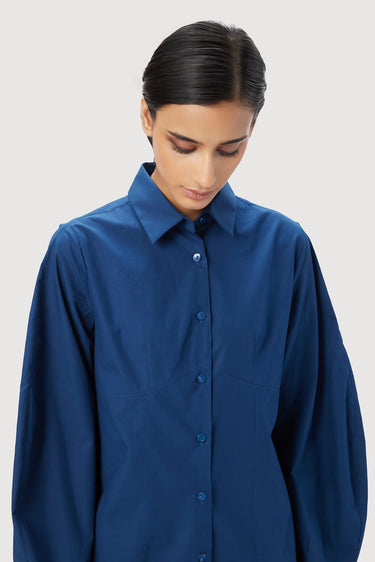 Regular Fit Button-Up Shirt with Voluminous Sleeves - Genes Lecoanet Hemant