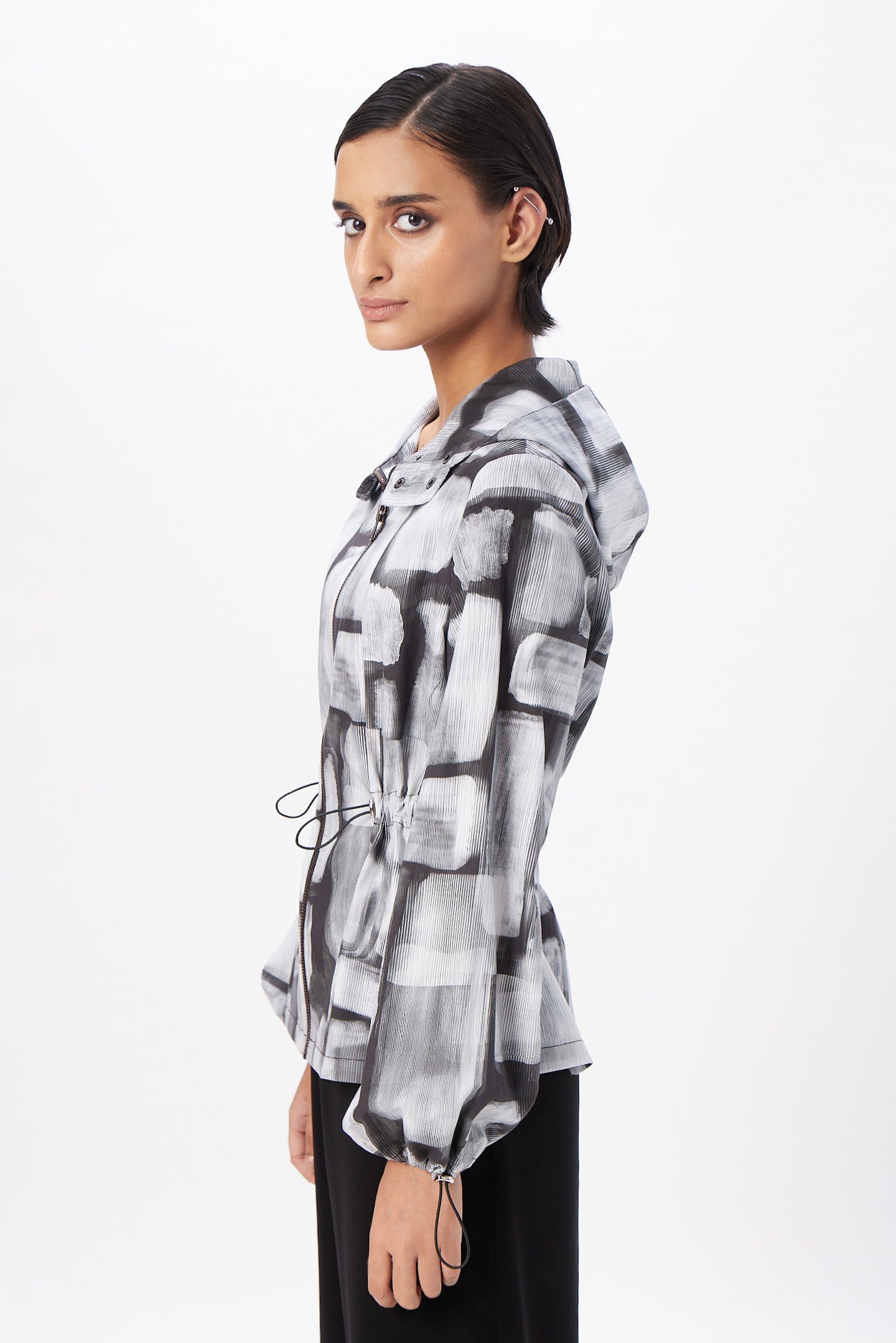 Buy Structured Pleated Shoulder A-Line Jacket Online – Genes Online Store