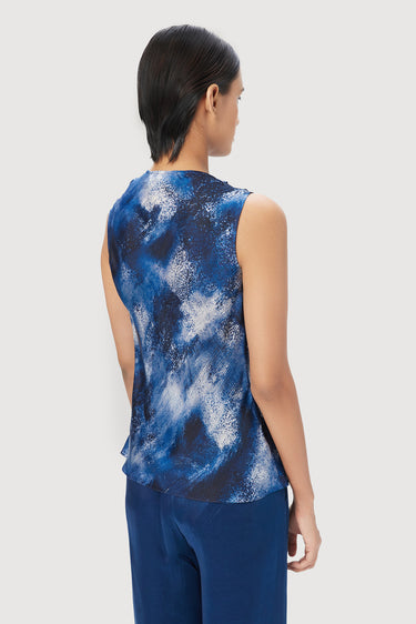 Slim Fit Sleeveless Top with All-Over Textured Print - Genes Lecoanet Hemant