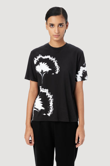 Regular Fit T-Shirt Featuring Stylish Gingko Print Placement - Genes Lecoanet Hemant